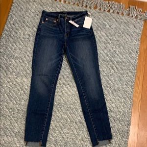 J. Crew Jeans - J Crew 9" high rise toothpick jeans denim step hem J. Crew Jeans - J Crew 9" high rise toothpick jeans denim step hem